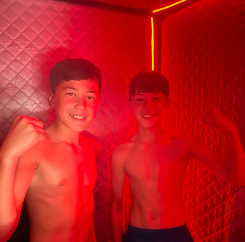 kids are enjoying infrared steam sauna