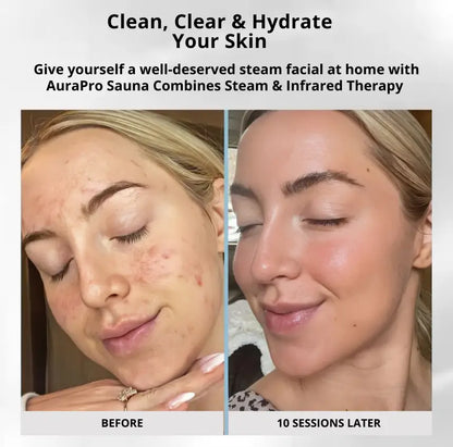 WOMENS SKIN BEFORE AND AFTER SAUNA USE