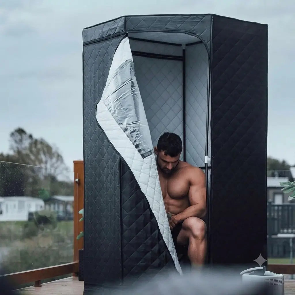 AuraPro™ Portable Steam Sauna with Red Light Therapy