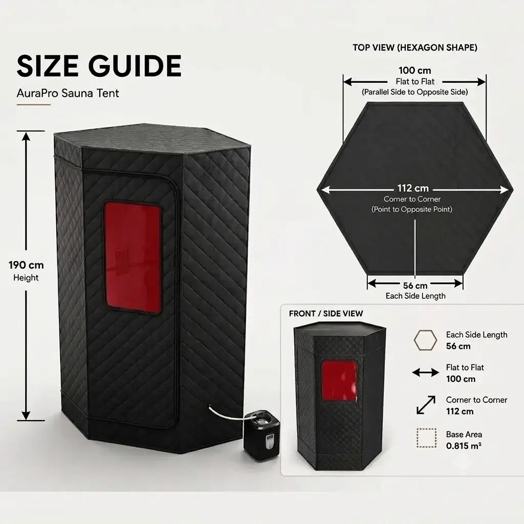 AuraPro™ Portable Steam Sauna with Red Light Therapy