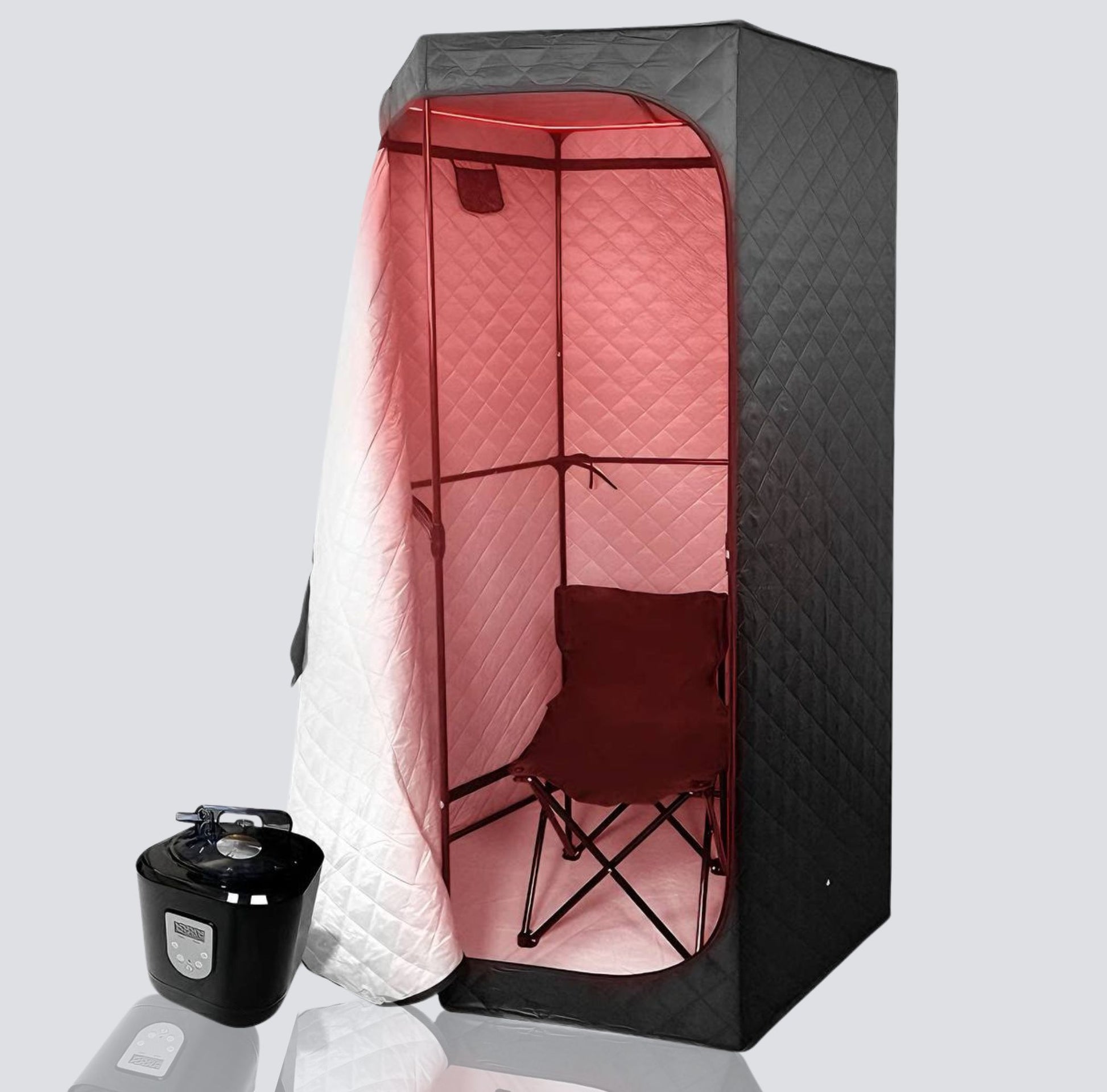 AuraPro portable steam sauna designed for small spaces, providing effective therapy without compromise.