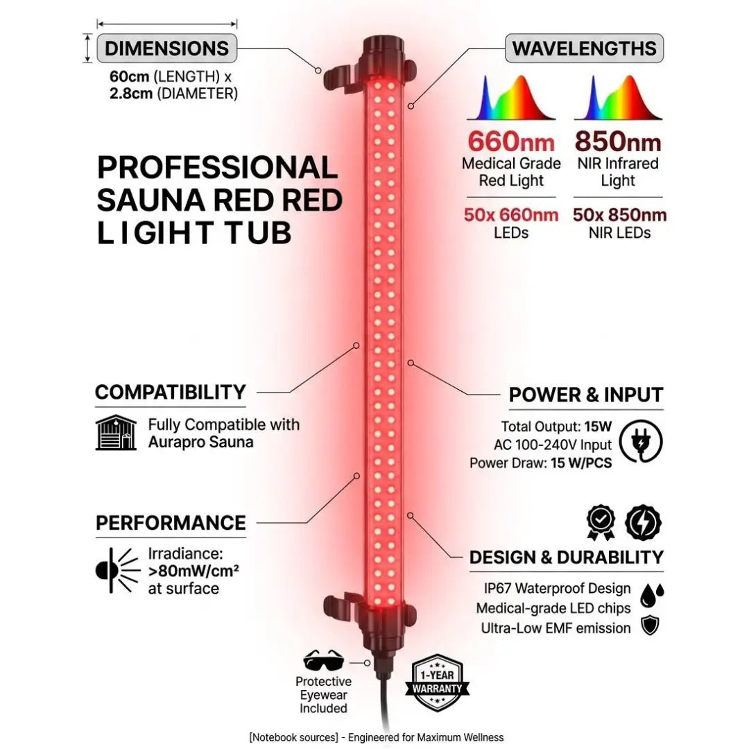 AuraPro™ Portable Steam Sauna with Red Light Therapy