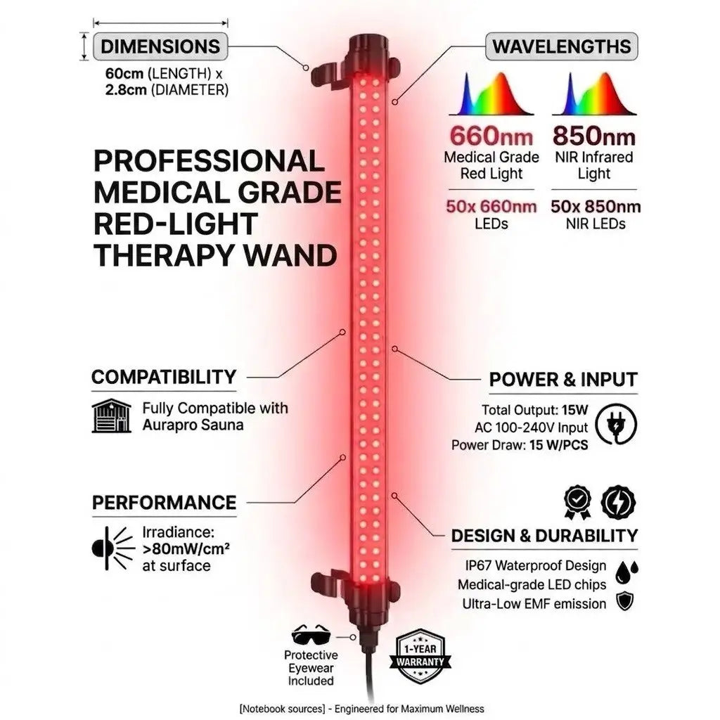 AuraPro™ Portable Steam Sauna with Red Light Therapy
