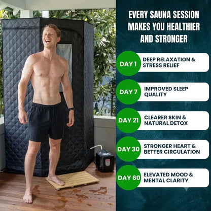 AuraPro™ Portable Steam Sauna with Red Light Therapy