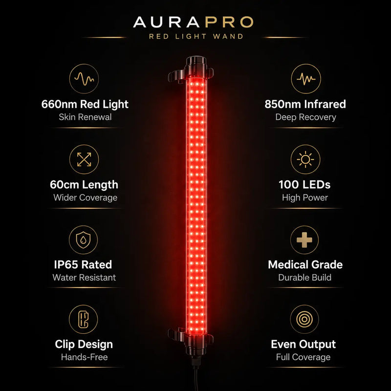 AuraPro Red Light Wand (660nm + 850nm)