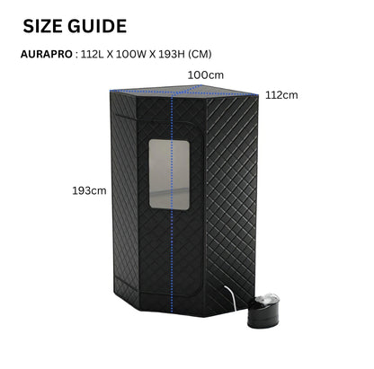 Aurapro steam sauna tent dimensions