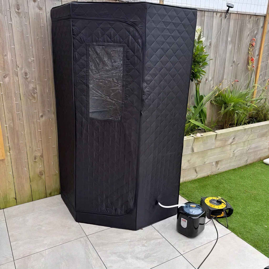 Customer expressing satisfaction with the quality and benefits of the AuraPro sauna.
